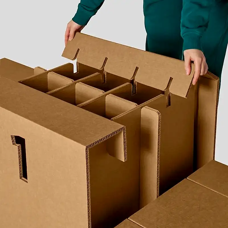 Ağır sanayi kolisi palet üstü istifleme örneği